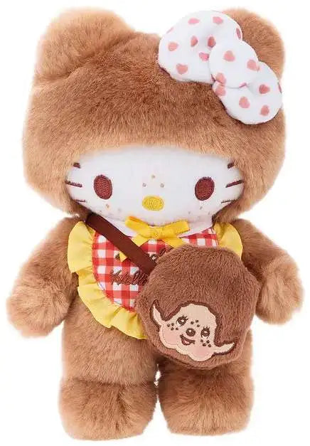 Sanrio Hello Kitty x Monchhichi Hello Kitty in Gingham Checker Costume 7-Inch Plush