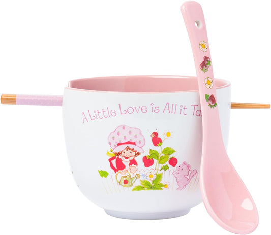 Strawberry Shortcake and Custard “A Little Love is All it Takes” Ceramic Ramen Bowl