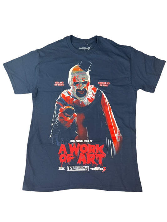 Terrifier X Ice Nine Kills Work of Art T-Shirt - Navy